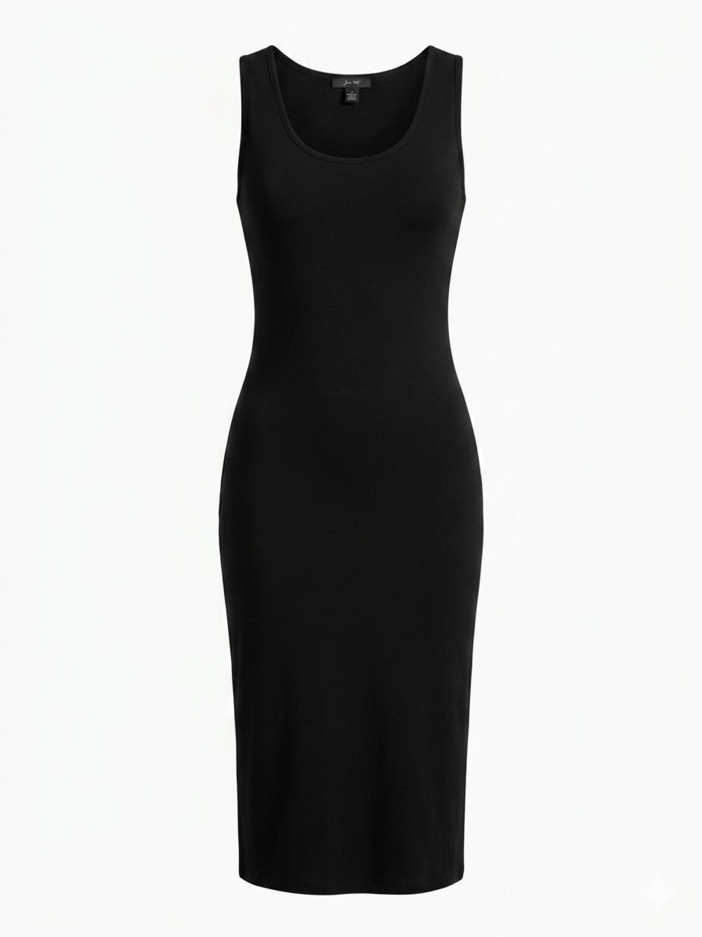 Rachel Zoe Black Scoop-Neck Midi Tank Dress